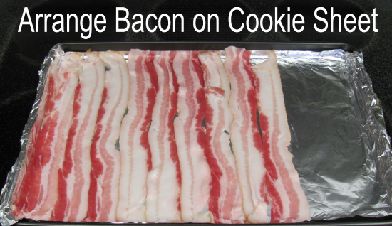 Arrange Bacon on Cookie Sheet
